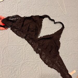 PINK Victoria's Secret Lace Bralette - Black